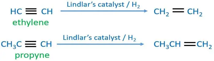 preparation of alkenes from alkynes